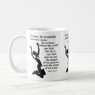 Mug Psaume 95:6-7 Venez adorez et inclinez-vous vers l