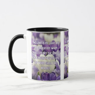 Mug Psaumes 27:1 KJV Bible Écriture Pic Deux Tons