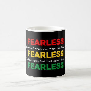 Mug PSAUMES SANS PEUR Inspirant Rouge Jaune Vert