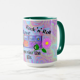 Mug Psychédélique années 60—Paix, Amour, Rock 'n' Roll