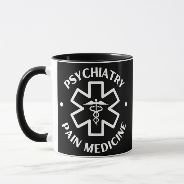 Mug Psychiatrie Médecine de douleur Médecin Infirmière (Gauche)