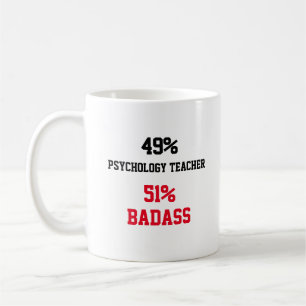Mug Psychologie Enseignant Badass