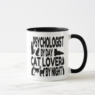 Mug Psychologue par Amoureux des chats de jour par nui