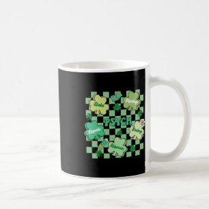 Mug Psychologue scolaire rétro groovy Saint-Patrick