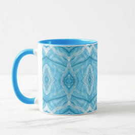 Mug Psychomachia Bleu Art Abstrait Aquarelle