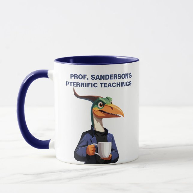 Mug Ptérodactyle en blazer et col roulé (Gauche)