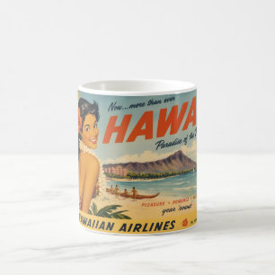 Mug Publicité de voyage hawaïen de style vintage