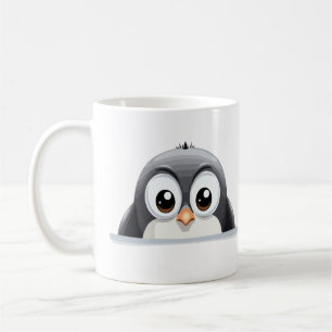 Mug Puffin Peeking Cute Adorable Drôle animal caricatu