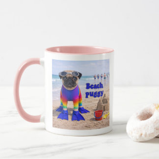 Mug Puggy de plage