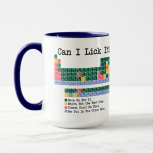 Mug Puis-je le lécher Chimie Tableau périodique–Scienc
