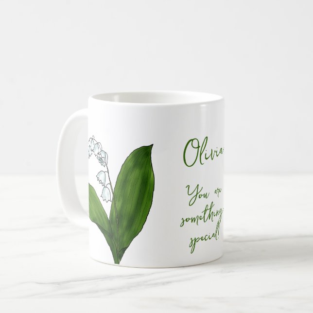 Mug Puisse fleur de naissance Lys de la vallée Coffee  (Devant gauche)