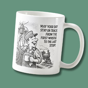 Mug Puisse Votre Journée Rester Sur La Piste Train À V