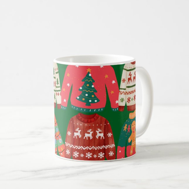 Mug Pull de Noël laid (Devant droit)