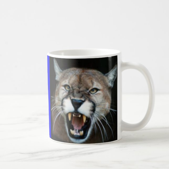 Mug Puma de grondement, puma posé (Droite)