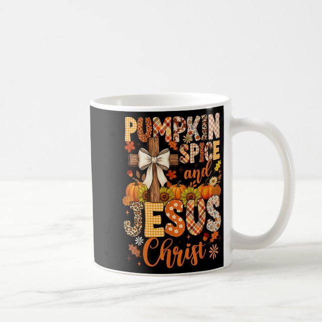 Mug Pumpkin Sce And Jesus Christ Funny Fall Christian  (Droite)