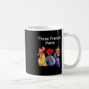 Mug Pun de Noël drôle Trois poules françaises Puns de