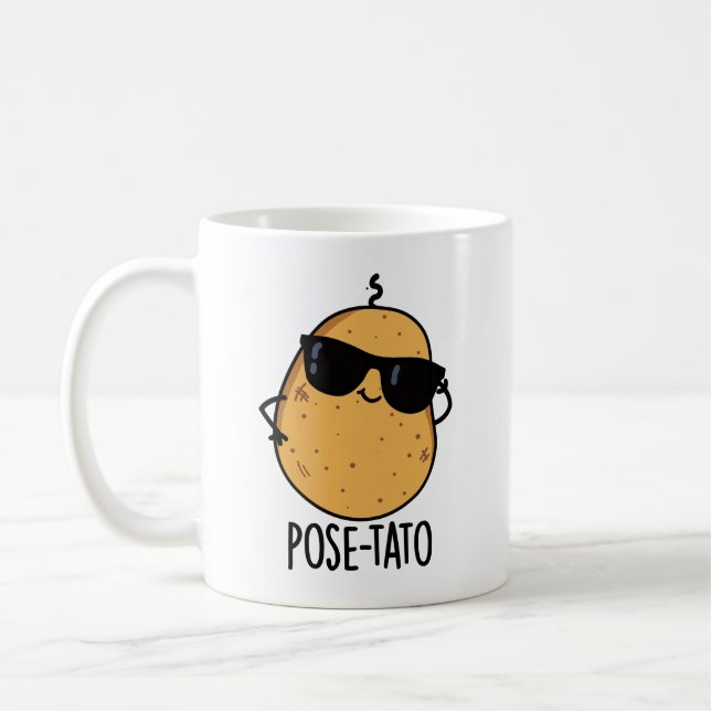 Mug Pun de pomme de terre amusant (Gauche)