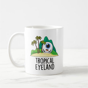 Mug Pun d'île drôle de l'œil tropical