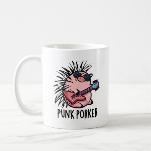 Mug Punk Porker Funny Punk Rocker Pig Pun