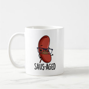 Mug Puns à la saucisse vieux et drôle d'âge saus