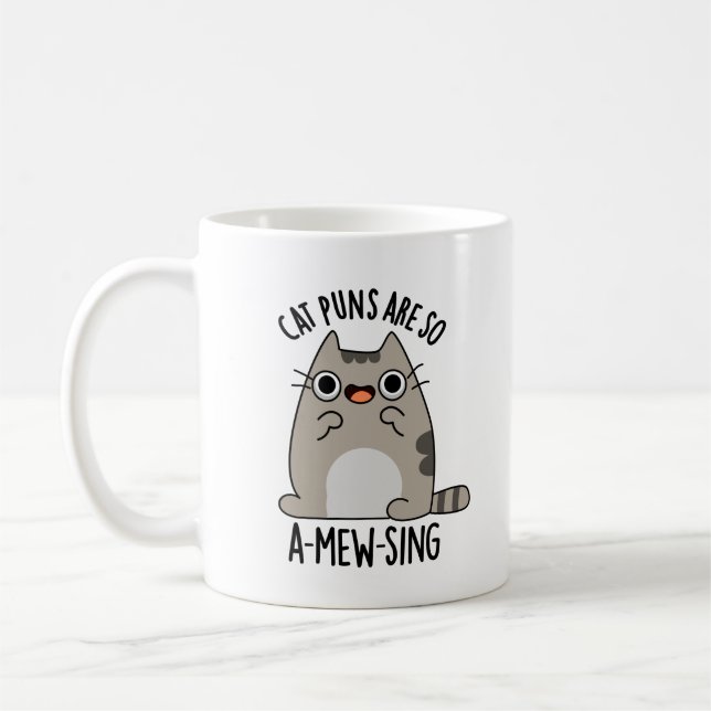 Mug Puns de chat ARe So A-mew chanter drôle animal jeu (Gauche)