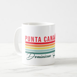 Mug Punta Cana Dominicaine Palm Tree Retro Sunset