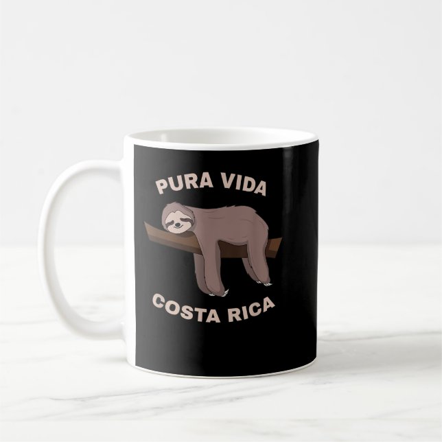 Mug Pura Vida Costa Rica - Costa Rica Cool Sloth  (Gauche)
