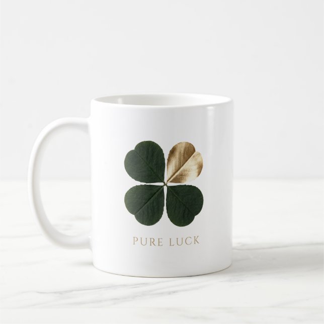 Mug Pure Luck Gilded Clover Luxe Minimalist (Gauche)