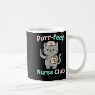 Mug Purfect Nurse Club Cute Cat Nurse Funny Médicale T