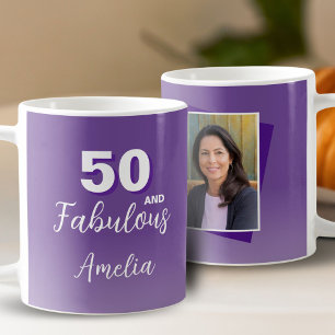 Mug Purple 50 et fabuleux 50e anniversaire Photo