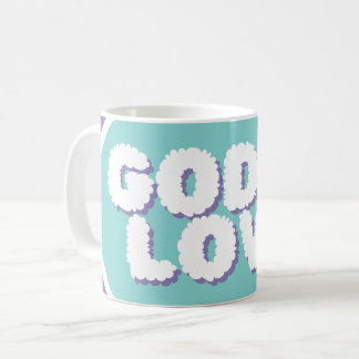 Mug Purple & Bleu "Dieu est amour" Citation chrétienne