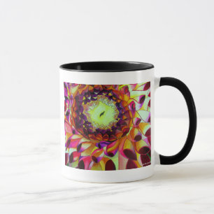 Mug Purple Dahlia abstract original flower art