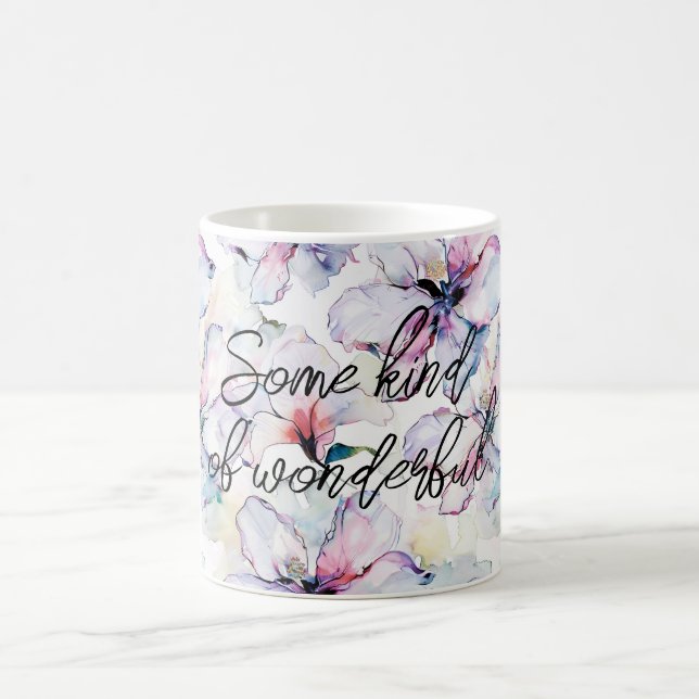 Mug Purple Island Flowers Birthday (Centre)