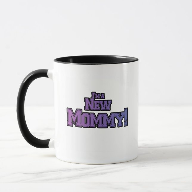 Mug Purple Je suis une nouvelle maman Tshirts et cadea (Gauche)