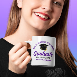 Mug Purple Lycée Graduate Custom 2023 Graduation