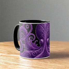 Mug Purple Octopus Victorian Steampunk Kraken