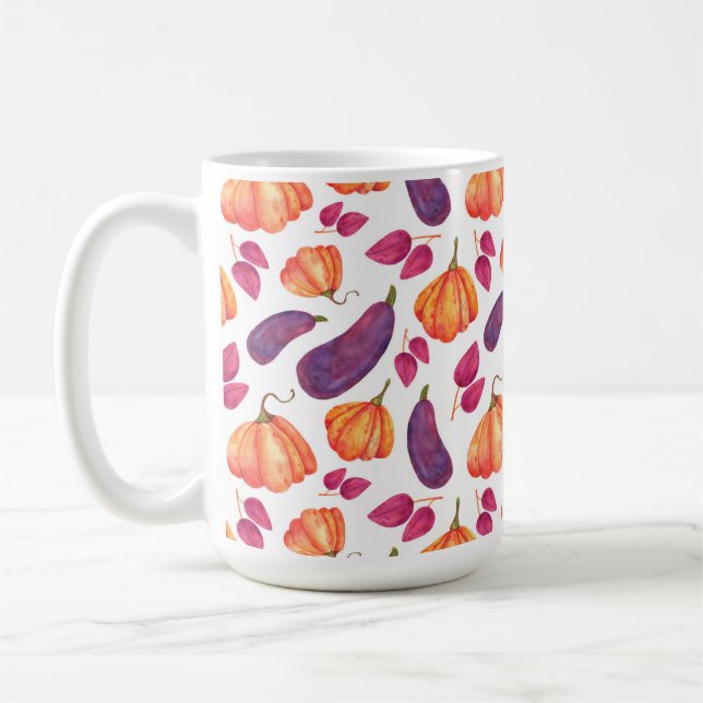 MUG PURPLE & ORANGE CITROUILLES & EGGPLANTS (Gauche)