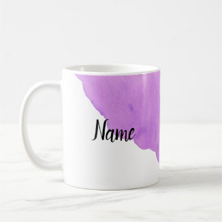 Mug Purple Paint s'épuise dans l'aquarelle motif Nouve