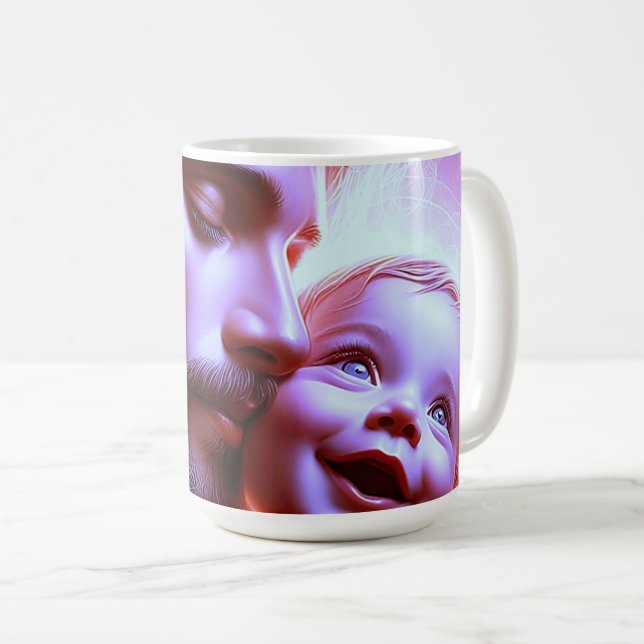 Mug Purple Père Baby Glow (Devant droit)