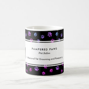 Mug Purple Pink Blue Empreintes de pattes Professionne