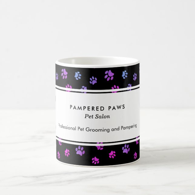 Mug Purple Pink Blue Empreintes de pattes Professionne (Centre)