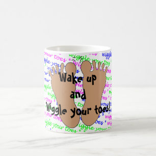 Mug Purple Pink Green Script Laver vos orteils sur bla