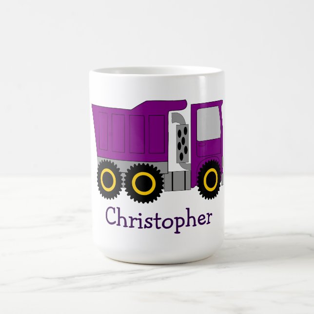 Mug Purple Truck Design Personalised (Centre)