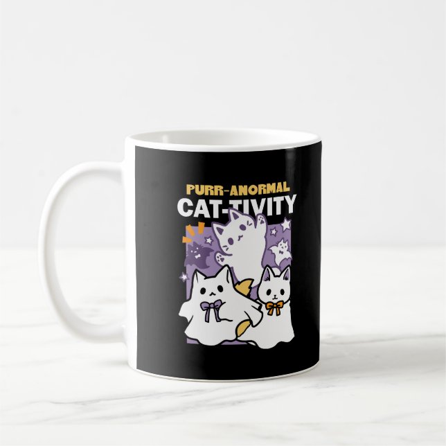 Mug Purr-anormal Cat-tivity - Halloween Cat Design (Gauche)