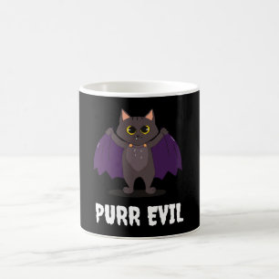 Mug Purr Evil Funny Halloween Chat Vampire Chat Chat C