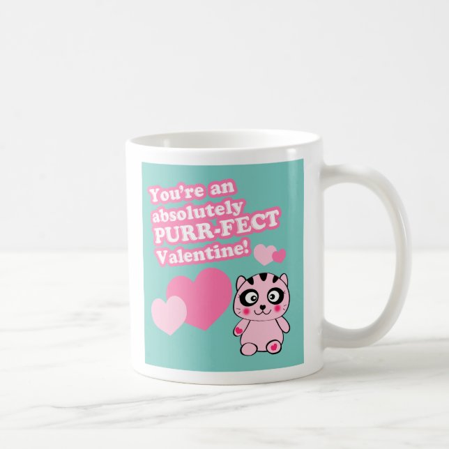 Mug Purr-fect Valentine Cute Cat Valentine (Droite)