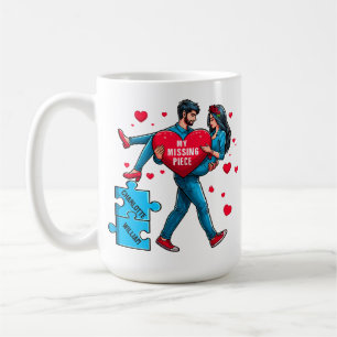 Mug Puzzle d'amour personnalisé - Mon morceau manquant