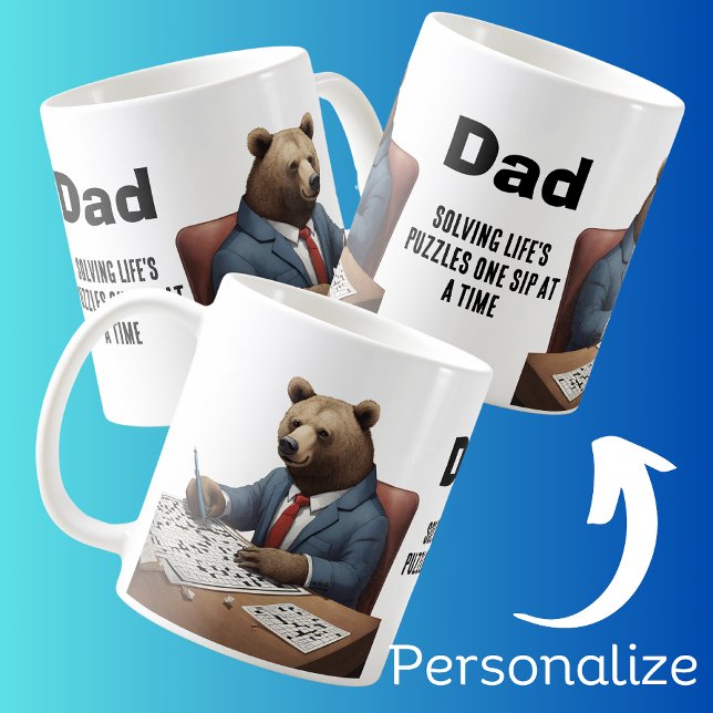 Mug Puzzle de papa Ours en costume (Créateur téléchargé)