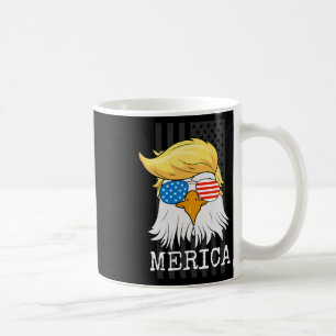 Mug Pygargue à tête blanche 4 juillet Trump Drapeau am
