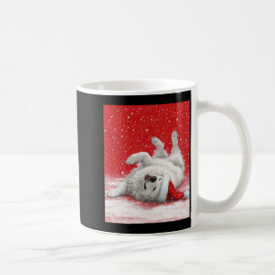 Mug Pyrenees Blanc Grand Noël Rouge Manches Longues